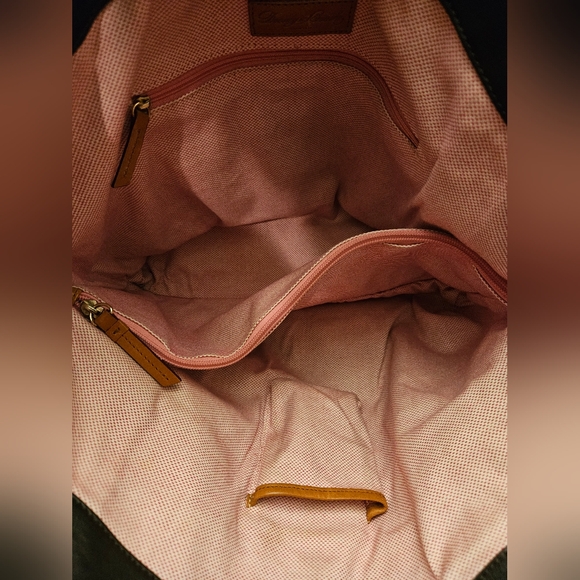 DOONEY BOURKE Florentine Kristen Black Leather Shoulder Tote Bag - Picture 13 of 16